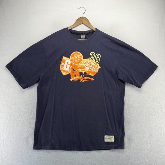 Vintage Marithe Girbaud Shirt men's XL Blue Graphic Baggy Hip Hop Oversized y2k - Picture 2 of 10